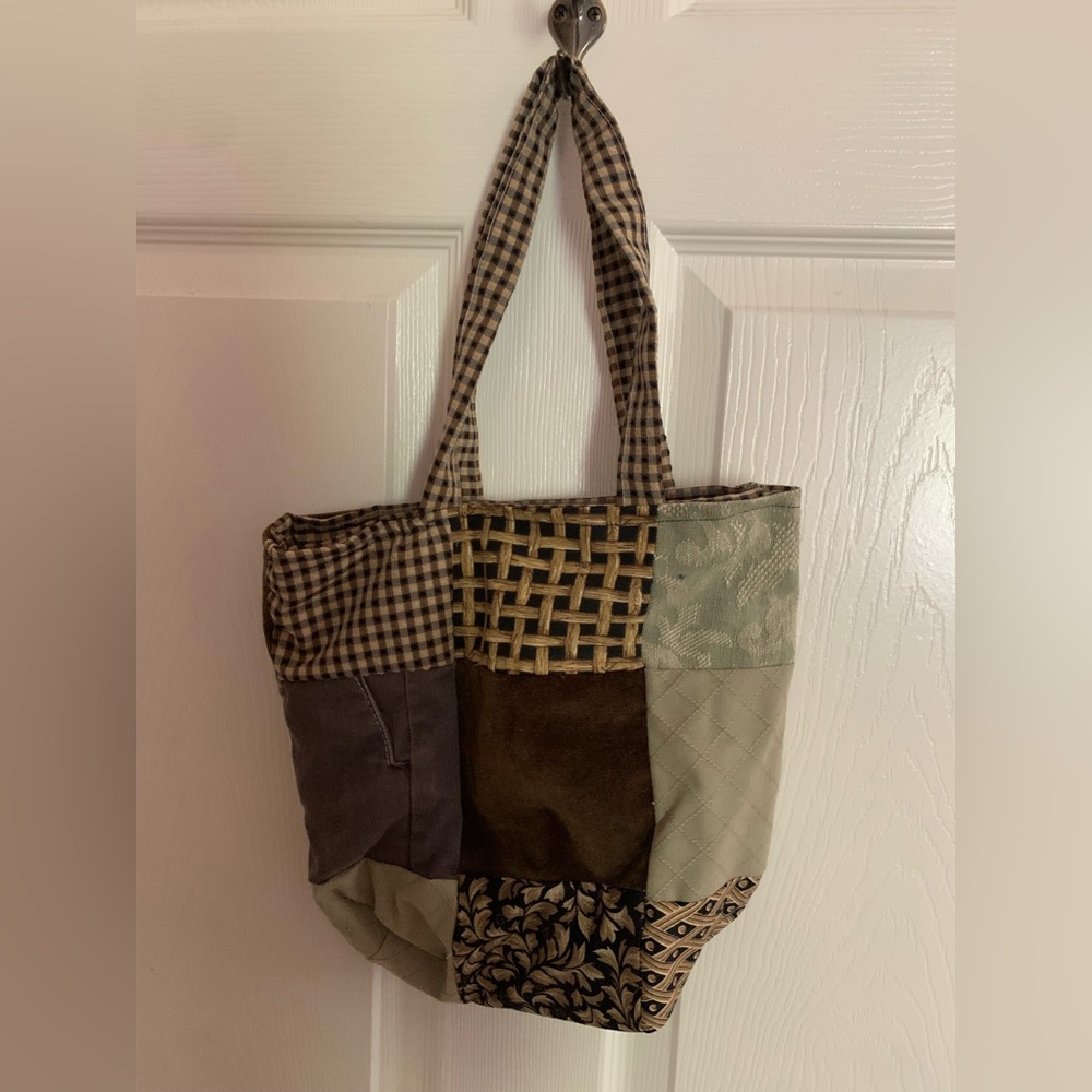 Handmade patchwork tote bag